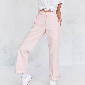 dickies x uo pink trousers